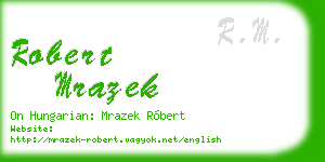 robert mrazek business card